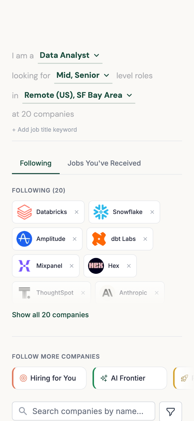 ApplyFYI companies browser