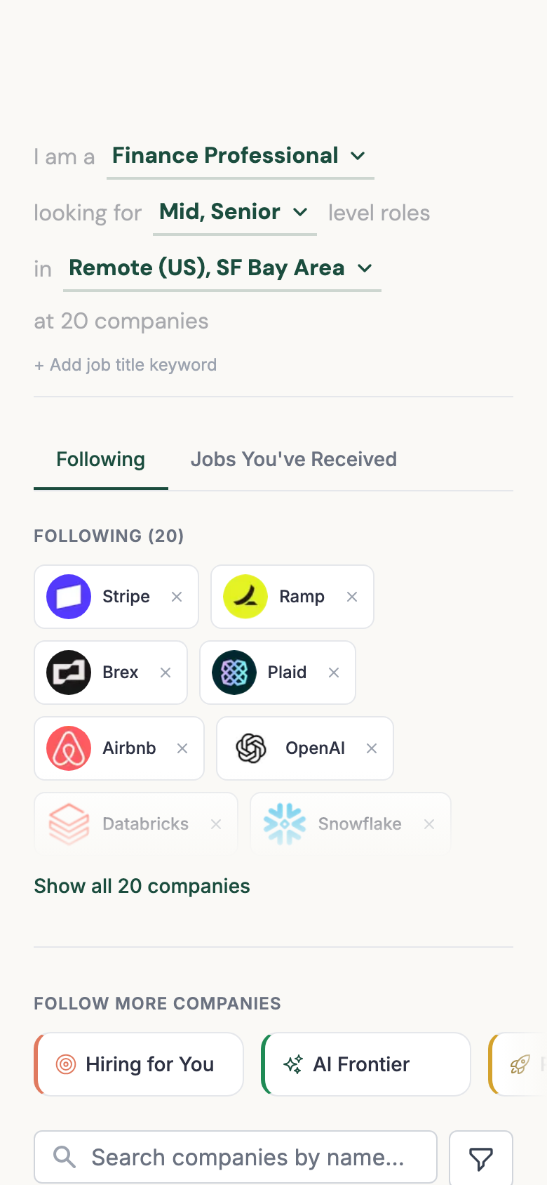 ApplyFYI companies browser