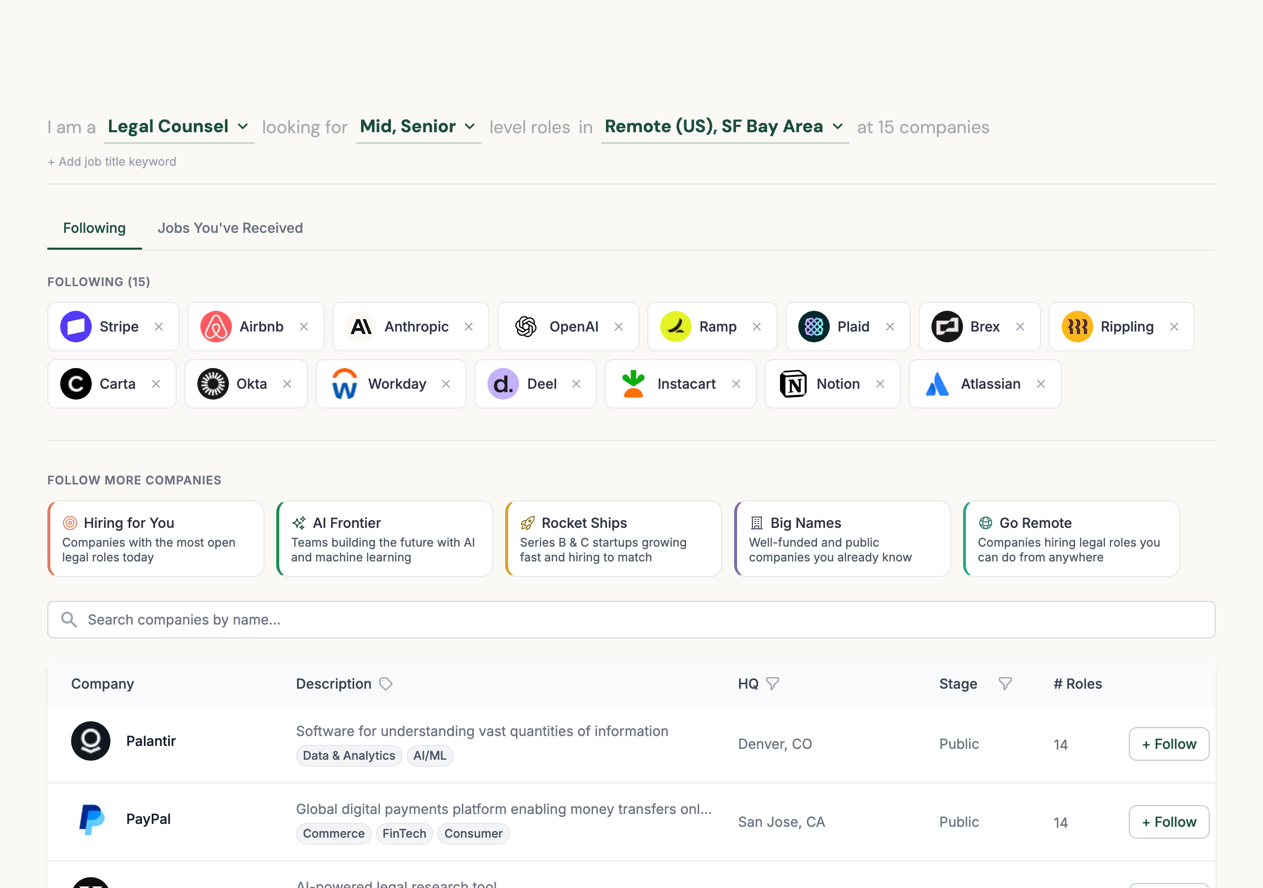 ApplyFYI companies browser