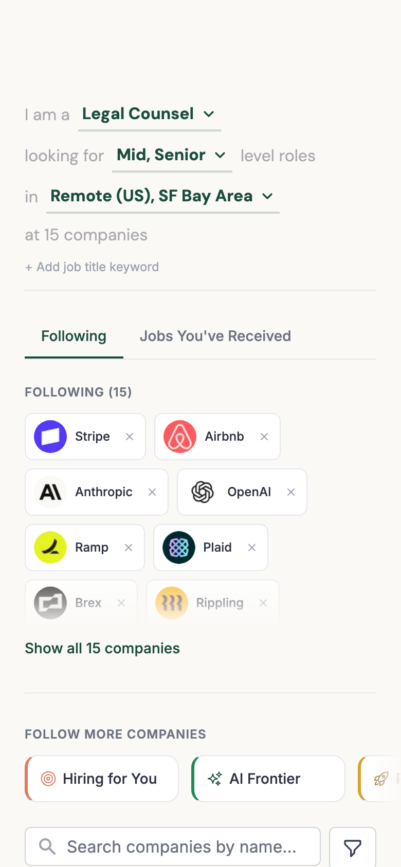 ApplyFYI companies browser