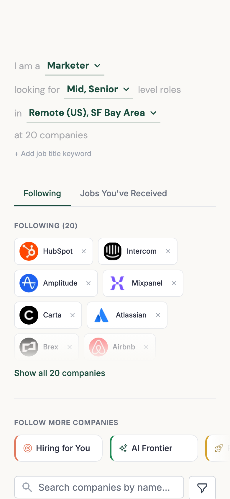 ApplyFYI companies browser