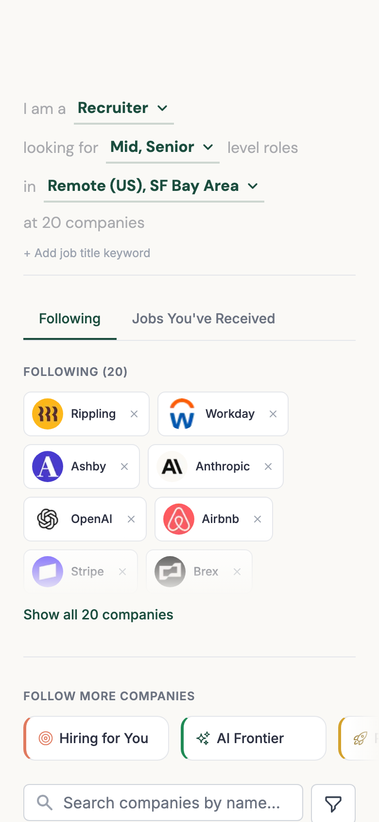 ApplyFYI companies browser